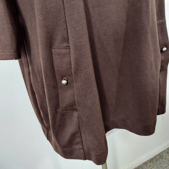 Avenue Ponte Collection Flowy Tunic Top Shirt Womens Size 18 20 Stretch Brown - Picture 4 of 12